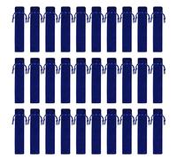 Ricardonty Bolsa de BolíGrafo de Terciopelo de 100 Piezas, Bolsa de BolíGrafo con CordóN Azul, Soporte de de BolíGrafo Individual, Bolsa de LáPiz para Escuela Oficina Negocio Regalo