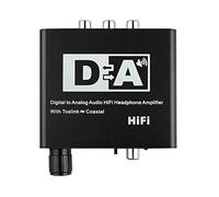 Ricardonty Conversor de audio digital digital de 192 KHz Toslink coaxial Toslink a analógico de 3,5 mm con Spdif