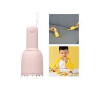 (Ricarica USB rosa) Aspirapolvere portatile da tavolo Mini portatile per computer, spazzatrice per polvere,