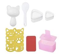 Rice Ball Maker Mold, 8 piezas Cute Cat Classic Triangle Kitchen Suplies, Arroce Shaper with Usage for Home, Counter, Hotel, Restaurant, House, RV, Christmas, Farmhouse, Food Preparation, Cooking