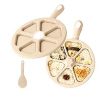 Rice Ball Mold - 6 Grids Triangle Rice Ball Shaper Tools with Handle