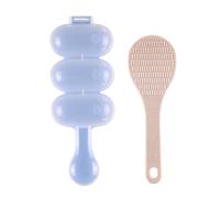 Rice Ball Mould Shaker Onigiri Mold Ball Shaped Kitchen Tools Shakers for Shake DIY Lunch with a Mini Rice Paddle Blue