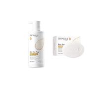 Rice Body Wash and Soap Set Gel de ducha de limpieza suave y jabón para la piel para hombres y mujeres