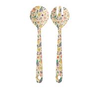 Rice - Melamina Salad Spoon & Fork - Wild Flowers Print