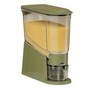 Rice Dispenser - Kitchen Storage Container for Dry Grains | Transparent with Measuring Cup, Airtight Lid for Rice Beans or Cereals, Countertop Organizer for Home and Pantry 13.19x14.37x4.72 in