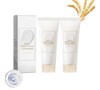 Rice Foaming Cleanser Skin, tónico facial suave con extracto de arroz exfoliante en polvo, limpieza profunda de los poros, hidratación de control de aceite, cuidado vegano de la piel para mujeres y