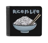 Rice Is Life - Cartera plegable con múltiples ranuras para tarjetas para hombres y mujeres, Estilo:, Talla única, MHXYZHW