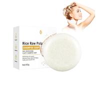 Rice Jabón de Agua de Arroz, Jabón para el Cabello Acondicionador Sólido AntiHair Loss Rice Champú Bar Jabón, Anticaída para Reparación de Cabello Escaso y Caída, Estimula el Crecimiento del Cabello