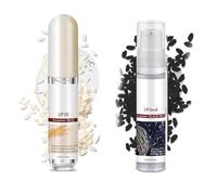 Rice Lip Scrub & Oil Duo, Set de cuidado de labios exfoliante suave, exfoliante de labios y aceite nutritivo, fórmula hidratante adecuada para todo tipo de piel (A+B)