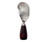Rice Scooper 18 x 6,8 cm / 17,5 x 6,8 cm, Standing Rice Spoon with Wooden Handle, Stainless Steel Heat Resistant Spatula for Nonstick Cooker, Home, Restaurant