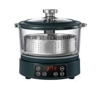 Rice Soup Separation Electric Cooker, 3l Low Carb Rice Cooker, One-Button Lift Function Design, 304 Stainless Steel, Supports Multiple Cooking Methods for Cook Hotpot, Porridge, Steam Food(Dark green)