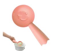 Rice Spatula - PP, Lovely Smiling Face Rice Spoon, Safe And Durable | Non Stick Paddle With Long Handle, Stand Up Serving Shove For Kitchen Restaurant