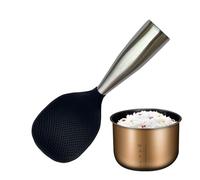 Rice Spoon, Non Stick Silicone Standing Spoon, Heat Resistant, Multifunctional Cookware Accessory, Rice Cooking Utensil, Ideal for Pans and Soup Pots, 8,26 × 3,07 x 1,30 pulgadas
