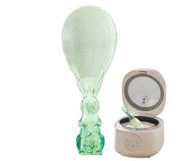 Rice Spoon, Transparent Bunny, 2.76x7.09x1.18In Flat Standing, Multifunctional Scooper, Lightweight Handle, Nonstick Tool, Easy Grip for Mixing, Baking, Stirring, Scooping, Portable