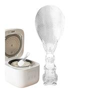 Rice Spoon, Transparent Bunny, 2.76x7.09x1.18In Flat Standing, Multifunctional Scooper, Lightweight Handle, Nonstick Tool, Easy Grip for Mixing, Baking, Stirring, Scooping, Portable