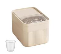 Rice Storage Container - 9.45inches Large Capacity Airtight Cereal Organizer for Measuring Cup Grain, with Organization Freshness Pet Food, Flour, and Snacks, Clear Kitchen Bin for Pantry.