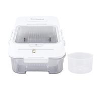 Rice Storage Container, Rice Dispenser, Cereal Container Bin with Easy Locking Lid, Transparent, Household for Oatmeal, Grain, Cereal, Pasta, 3.13 to 3.66lb (S (61x21x18cm/24x8.3x7.1in))