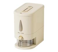 Rice Storage Dispenser - Airtight Grain Container with Measuring Cup for Kitchen Pantry | Food Grade Bin with Moisture Resistant Seal, 5kg Capacity Organizer for Cereal Oats Beans Corn Pet Foo