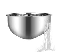 Rice Strainer, Stainless Steel Rice Washer with Slanted Bottom, Heavy Duty Kitchen Utensils for Cooking, Draining Pasta, Rinsing Vegetables, Home, 8.86x4.53 inches