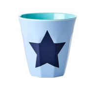 Rice Taza de melamina con estrella azul mediana