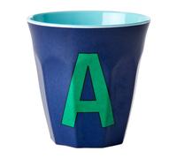 RICE Taza melamina Rice mediana letra A 30 cl Dark blue
