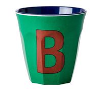 RICE Taza melamina Rice mediana letra B 30 cl Forest green