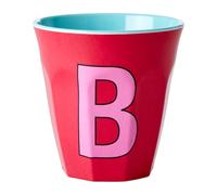 RICE Taza melamina Rice mediana letra B 30 cl Red kiss