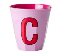 RICE Taza melamina Rice mediana letra C 30 cl Pink