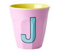 RICE Taza melamina Rice mediana letra J 30 cl Pink