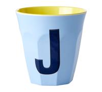 RICE Taza melamina Rice mediana letra J 30 cl Soft blue
