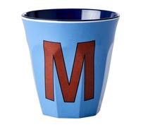 RICE Taza melamina Rice mediana letra M 30 cl New dusty blue