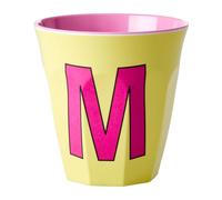 RICE Taza melamina Rice mediana letra M 30 cl Yellow