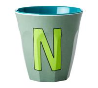 RICE Taza melamina Rice mediana letra N 30 cl Khaki