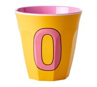 RICE DK - Taza de melamina (tamaño mediano), color albaricoque con letra O