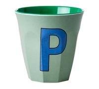 RICE Taza melamina Rice mediana letra P 30 cl Khaki