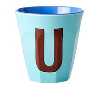 RICE Taza melamina Rice mediana letra U 30 cl Mint