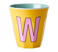 RICE Taza melamina Rice mediana letra W 30 cl Yellow