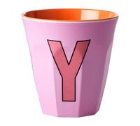 RICE Taza melamina Rice mediana letra Y 30 cl Pink