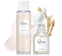 Rice Toner and Rice Serum, Toner Coreano, Extractos de Arroz Coreano, Toner Cara para Replenishing Moisture Glow Replenishing Reparar la Barrera de la Piel, Antienvejecimiento, Reafirmante Skincare