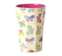 Rice - Vaso de melamina (100% melamina, diseño de mariposas), diseño de mariposa