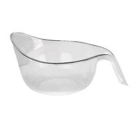 Rice Washing Bowl And Strainer, Multipurpose Rice Strainer Bowl With Handle, Rice Rinser Strainer For Vegetables And Fruits (Transparent)