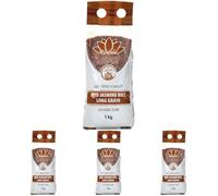 RICEFIELD Arroz Jazmín, Rojo 1 x 1 kg (Paquete de 4)