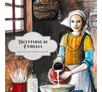 Ricettario di Famiglia da Compilare: Quaderno di Ricette, Tabelle di Conversione, Frutta e Verdura di Stagione, Inventario Dispensa e Note