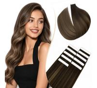 Rich Choices Extensiones Adhesivas Pelo Natural Tape in Extensiones Pelo Natural Adhesivas Remy Human Hair Cabello Humano 10 Piezas 40cm #4T4P27