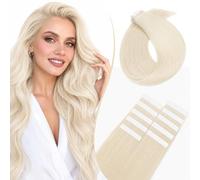 Rich Choices Extensiones Adhesivas Pelo Natural Tape in Extensiones Pelo Natural Adhesivas Remy Human Hair Cabello Humano 10 Piezas 40cm #70 Rubio miel