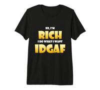 Rich Costume Idgaf Meme Personalized Wealthy Person Success Camiseta Premium