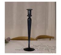Rich Iron Candelabro Candelabros cónicos de Vidrio Decorativos Estilo Retro Europeo Decoración para la repisa de la Chimenea(Black)