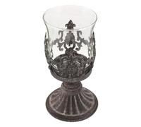 Rich Iron Candelabro Candelero cónico de Hierro con Cubierta Vidrio for Huracanes Decoración para la repisa de la Chimenea