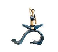 Rich Iron Decoración de Habitaciones Yoga Girl Estatua Decorativa Escultura Estante Decoración Figuras Estatuas de Resina Meditación Divertidos Accesorios de Escritorio(D2)