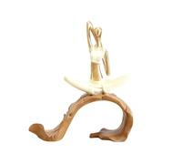 Rich Iron Decoración de Habitaciones Yoga Girl Estatua Decorativa Escultura Estante Decoración Figuras Estatuas de Resina Meditación Divertidos Accesorios de Escritorio(D1)